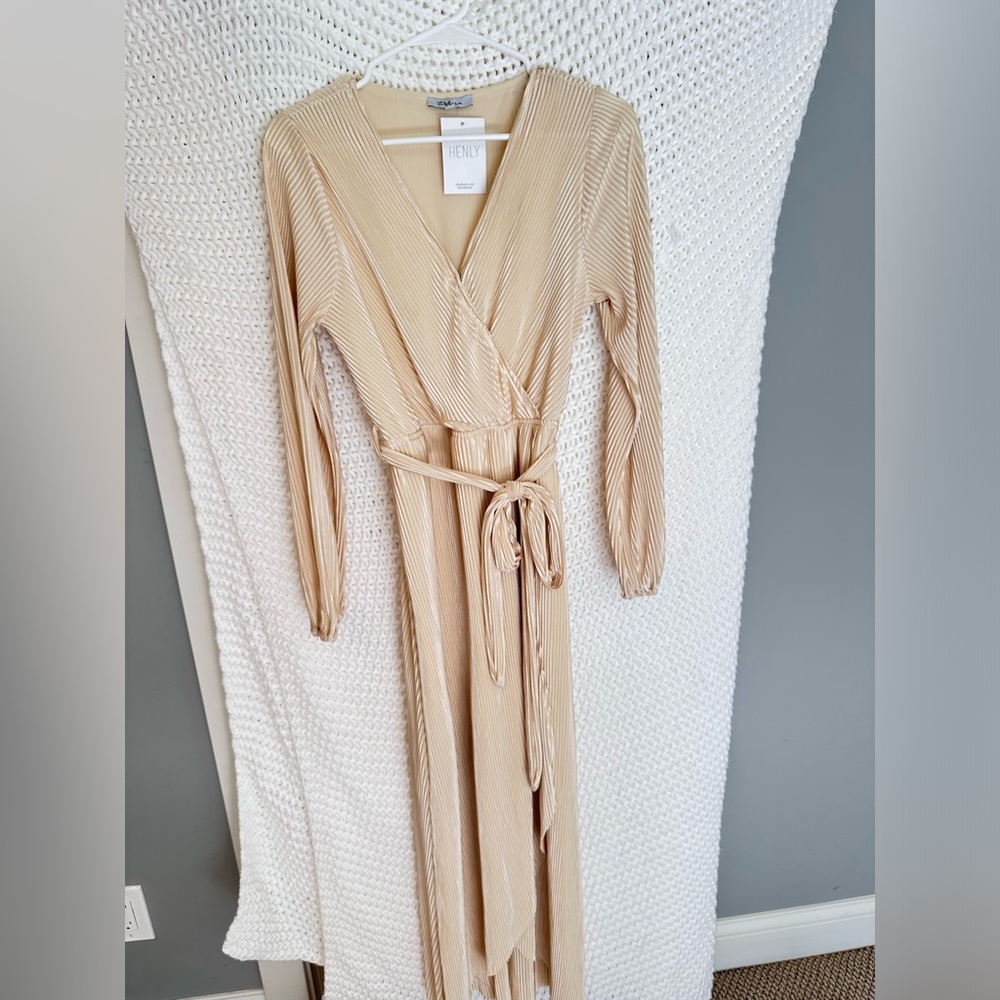 HENLY Midi Dress Cream/yellow